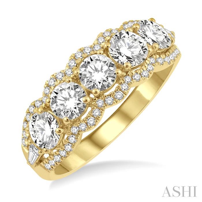 5 STONE DIAMOND FASHION RING