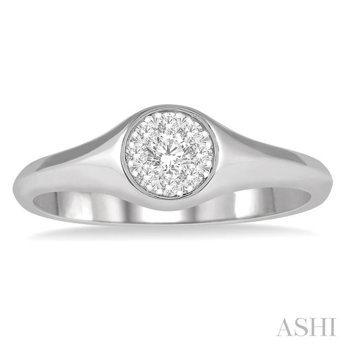 Round Shape Lovebright Essential Diamond Signet Ring-2