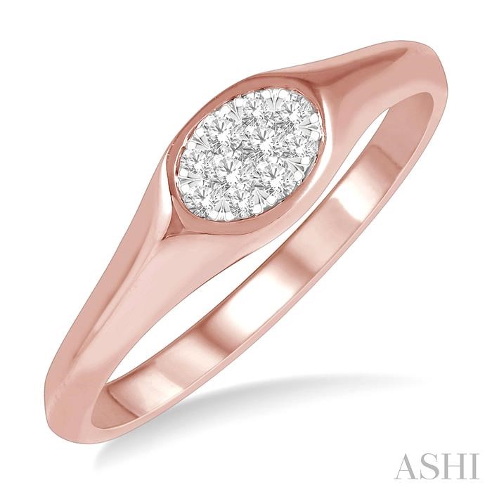 OVAL SHAPE EAST-WEST LOVEBRIGHT ESSENTIAL DIAMOND SIGNET RING