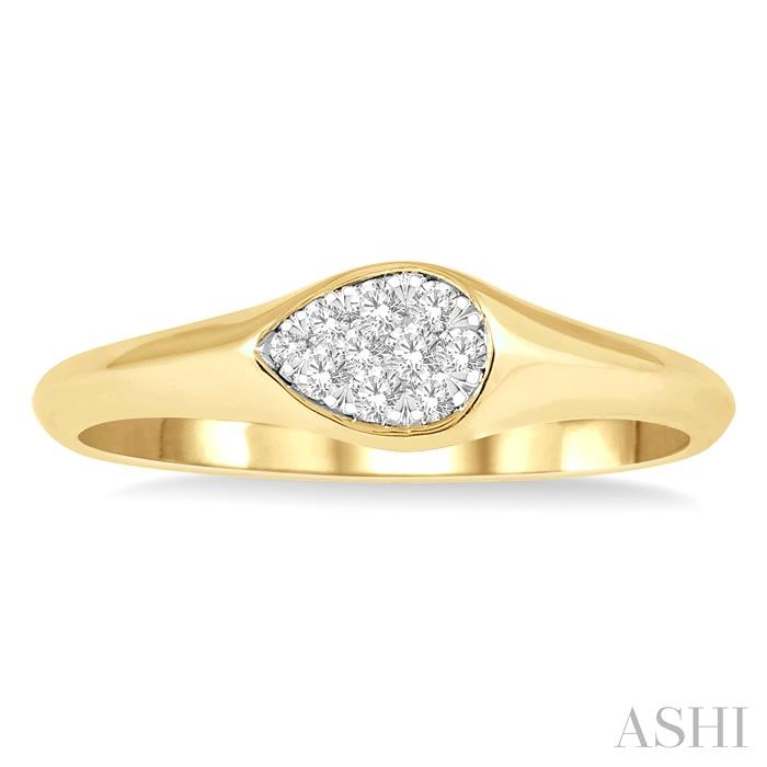 Pear Shape Lovebright Essential Diamond Signet Ring-2