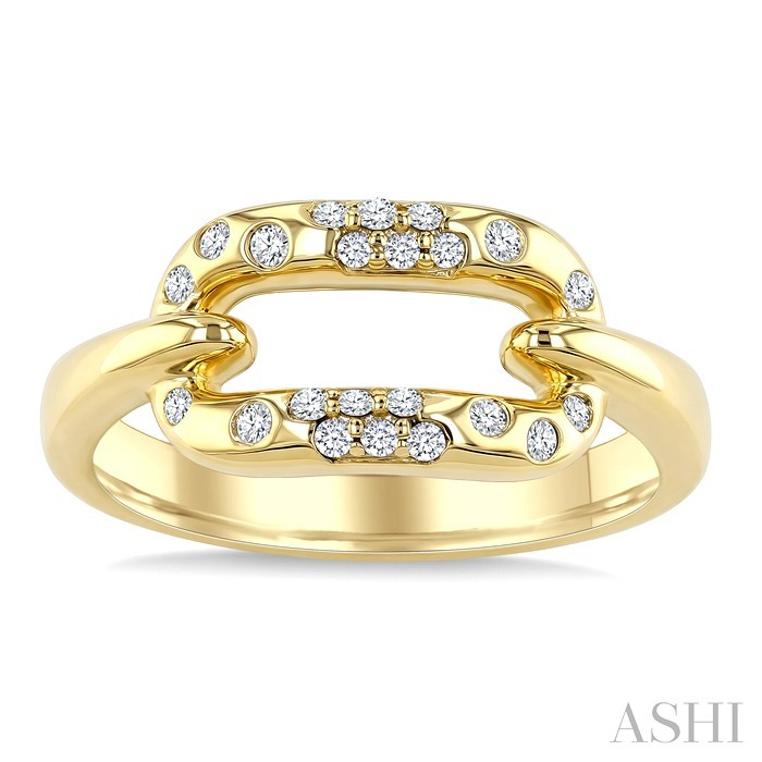 Paperclip Mosaic Diamond Fashion Ring