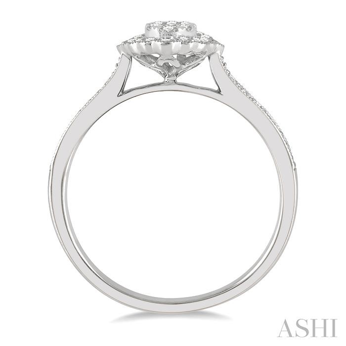 Oval Shape Halo Lovebright Diamond Ring-3