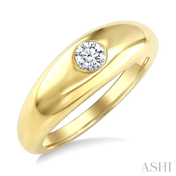 Round Shape Bold Diamond Fashion Ring