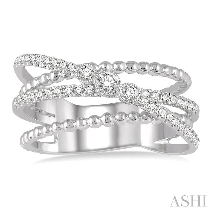 Criss-Cross Diamond Fashion Ring-2