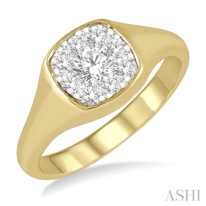 LOVEBRIGHT ESSENTIAL DIAMOND SIGNET RING