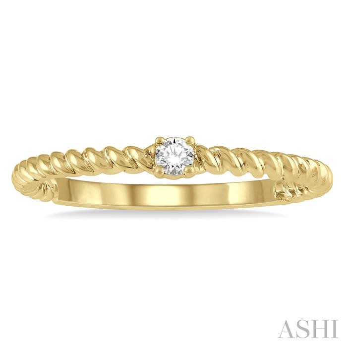 Stackable Rope Petite Diamond Fashion Ring-2