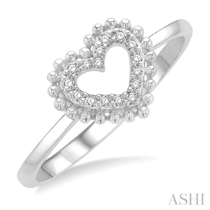 STACKABLE HEART SHAPE PETITE DIAMOND FASHION RING