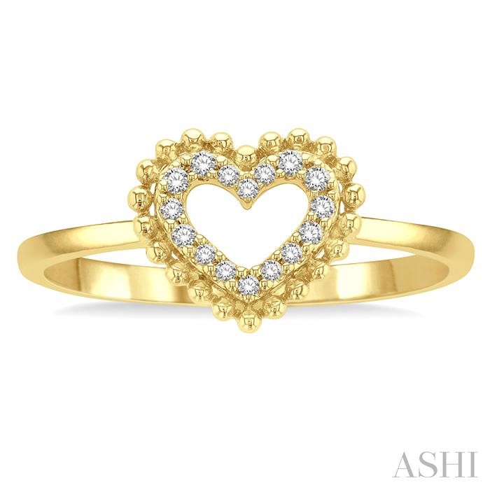 Stackable Heart Shape Petite Diamond Fashion Ring-2