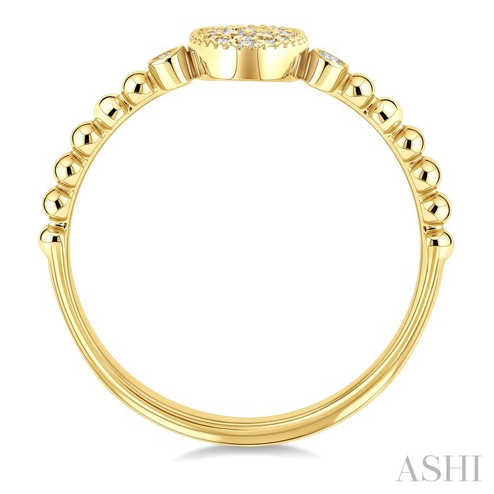 Bead Bijoux Oval Shape Petite Diamond Fashion Ring