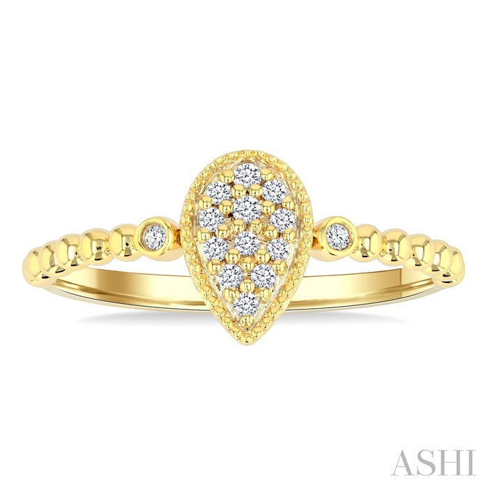 Bead Bijoux Pear Shape Petite Diamond Fashion Ring