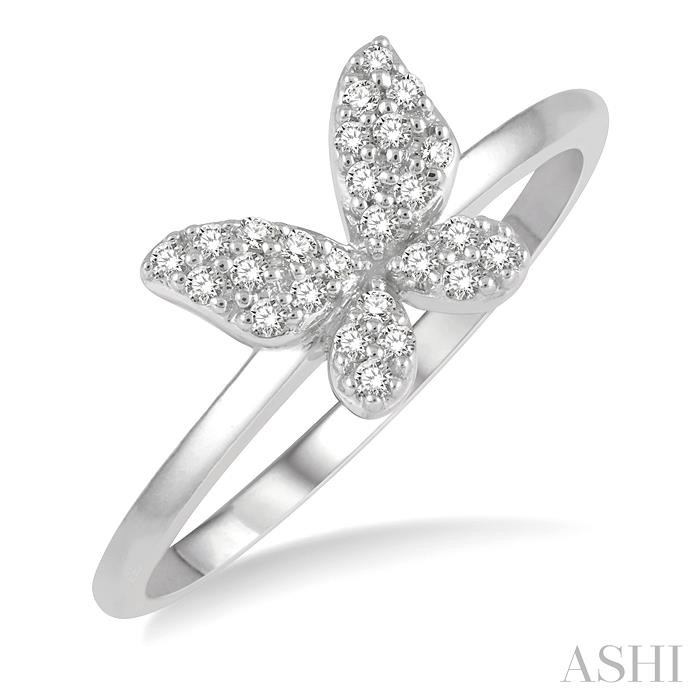 STACKABLE BUTTERFLY SHAPE PETITE DIAMOND FASHION RING