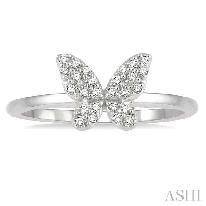 Stackable Butterfly Petite Diamond Fashion Ring-2