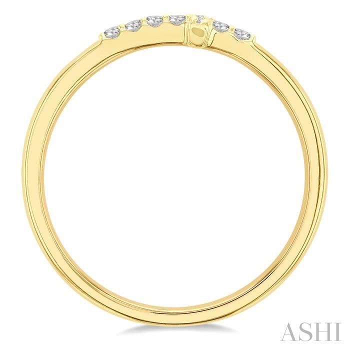 Stackable Sideway Cross Petite Diamond Fashion Ring-3