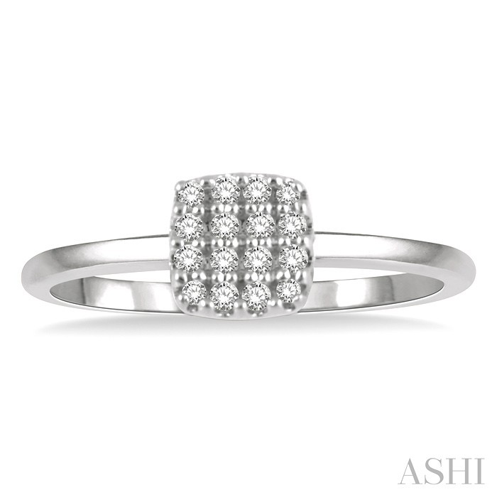Stackable Cushion Shape Petite Diamond Fashion Ring