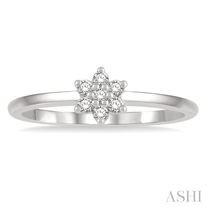 Stackable Flower Petite Diamond Fashion Ring-2