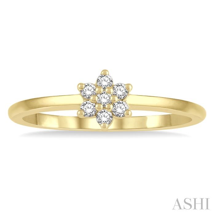 Stackable Flower Petite Diamond Fashion Ring-2
