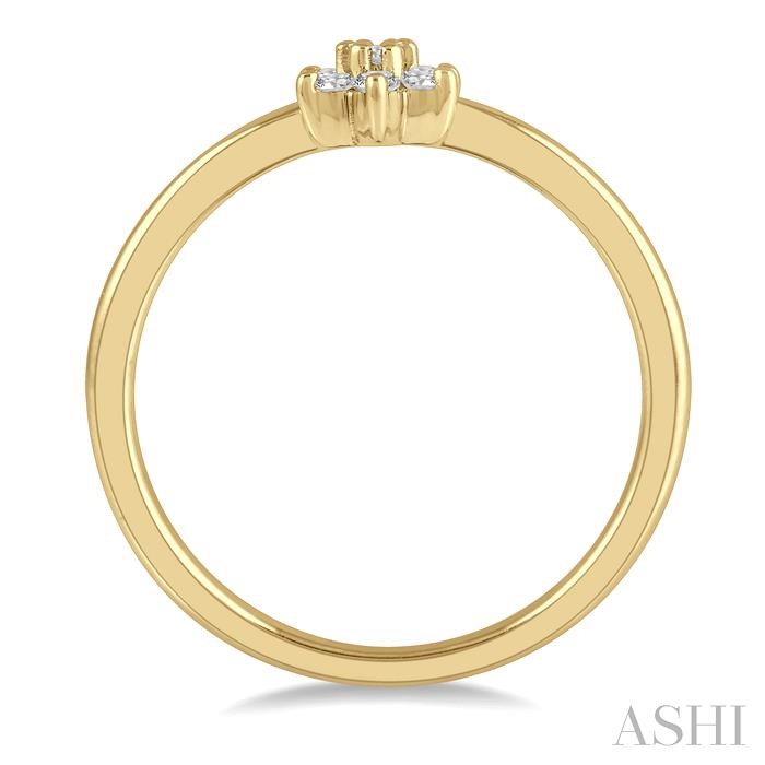 Stackable Flower Petite Diamond Fashion Ring-3
