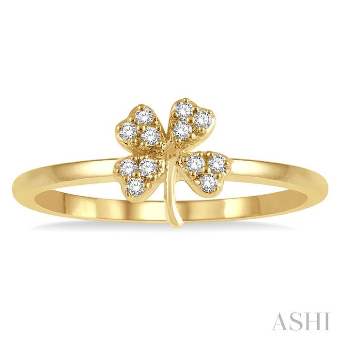 Stackable Clover Petite Diamond Fashion Ring-2