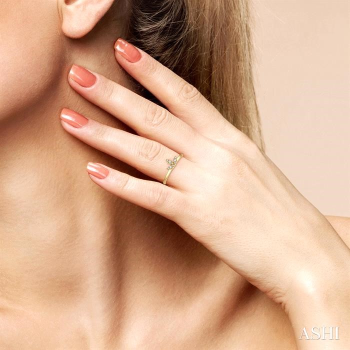 Stackable Leaf Petite Diamond Fashion Ring-4