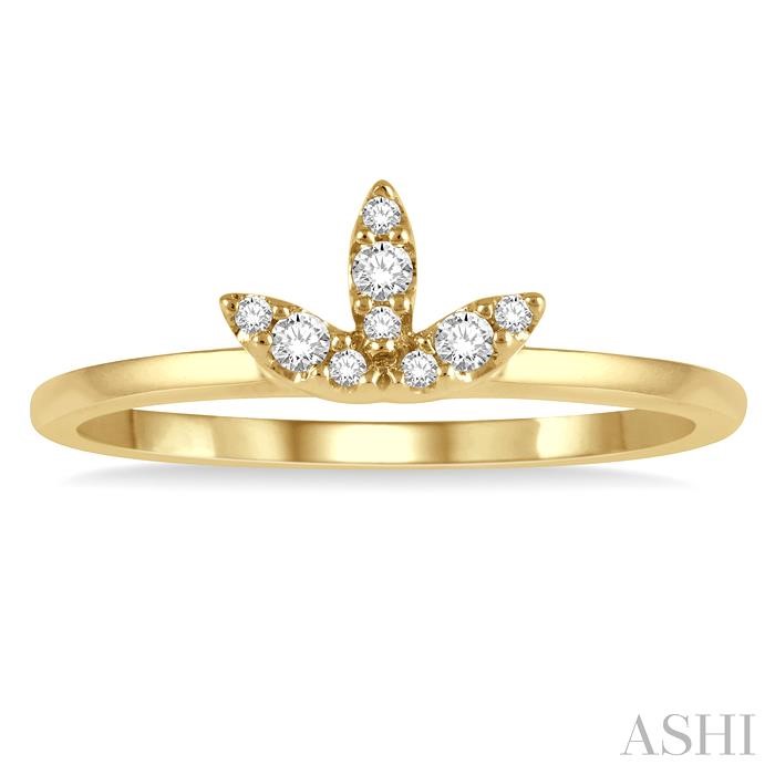Stackable Leaf Petite Diamond Fashion Ring-2