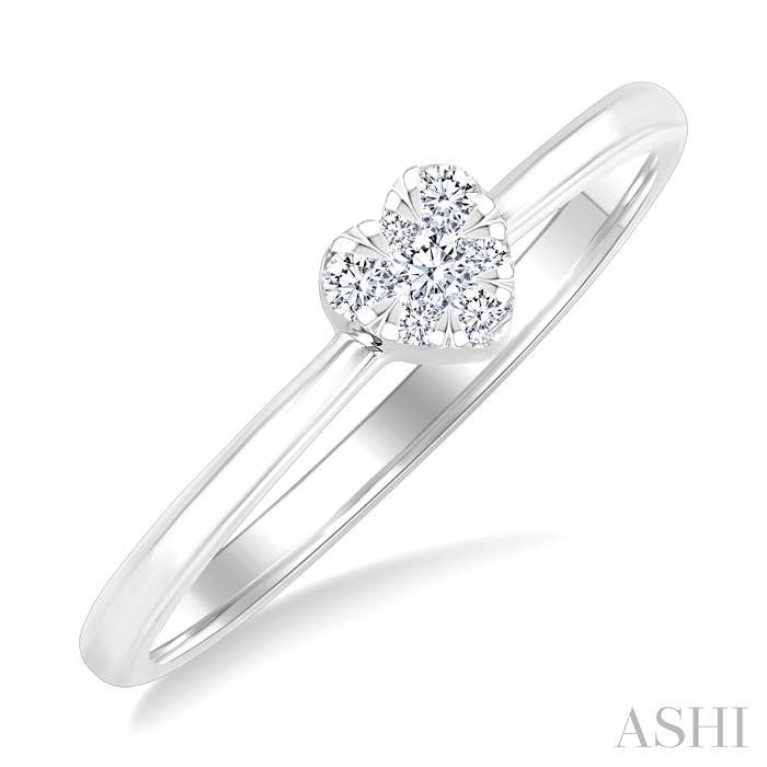 Heart Shape Lovebright Petite Diamond Fashion Ring