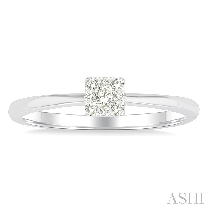 Princess Shape Lovebright Petite Diamond Solitaire Ring