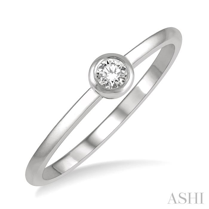 STACKABLE BEZEL SET PETITE DIAMOND FASHION PROMISE RING