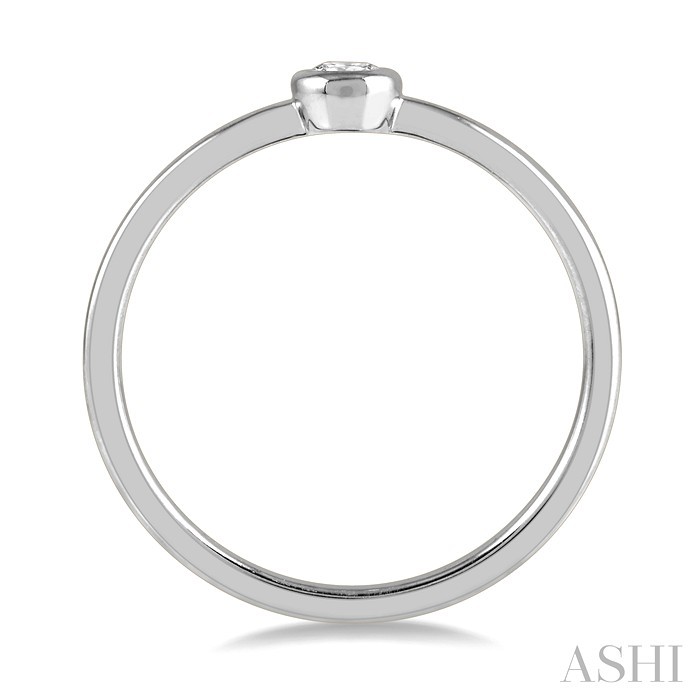 Stackable Bezel Set Petite Diamond Fashion Promise Ring