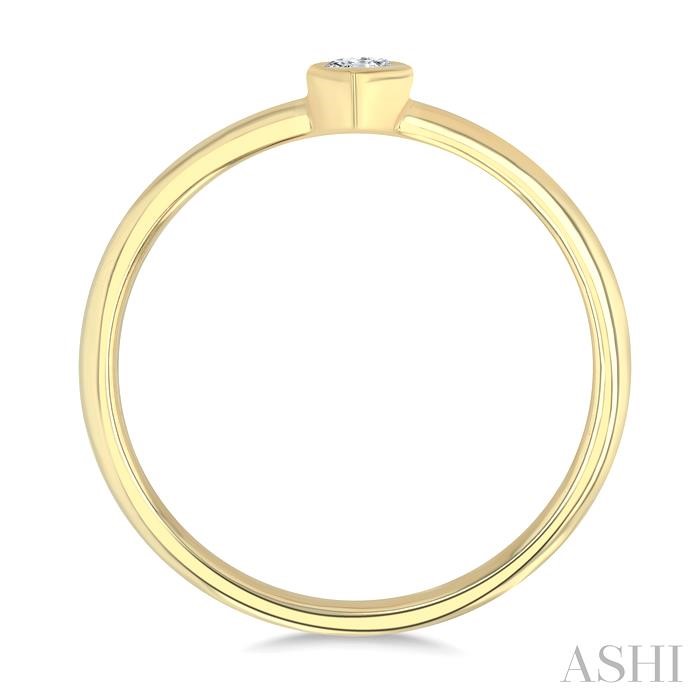 Marquise Shape Bezel Set Petite Diamond Fashion Ring