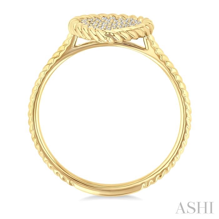 Pave-Set Pear Shape Rope Diamond Fashion Ring-3