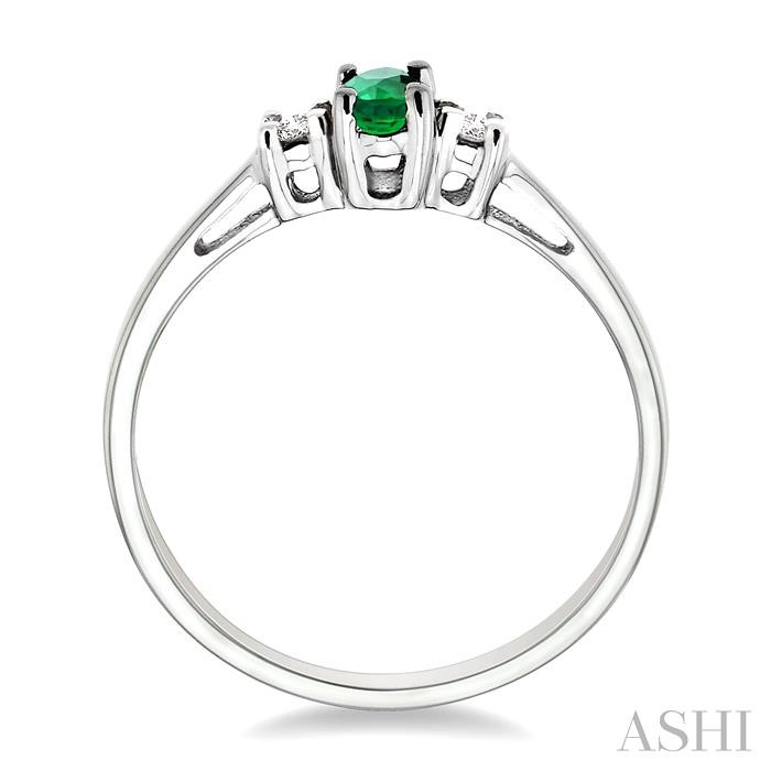 Oval Shape Gemstone & Diamond Ring-3