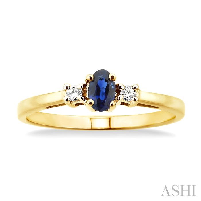 Oval Shape Gemstone & Diamond Ring-2