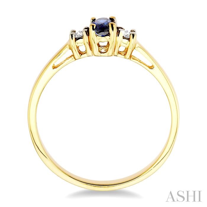 Oval Shape Gemstone & Diamond Ring-3