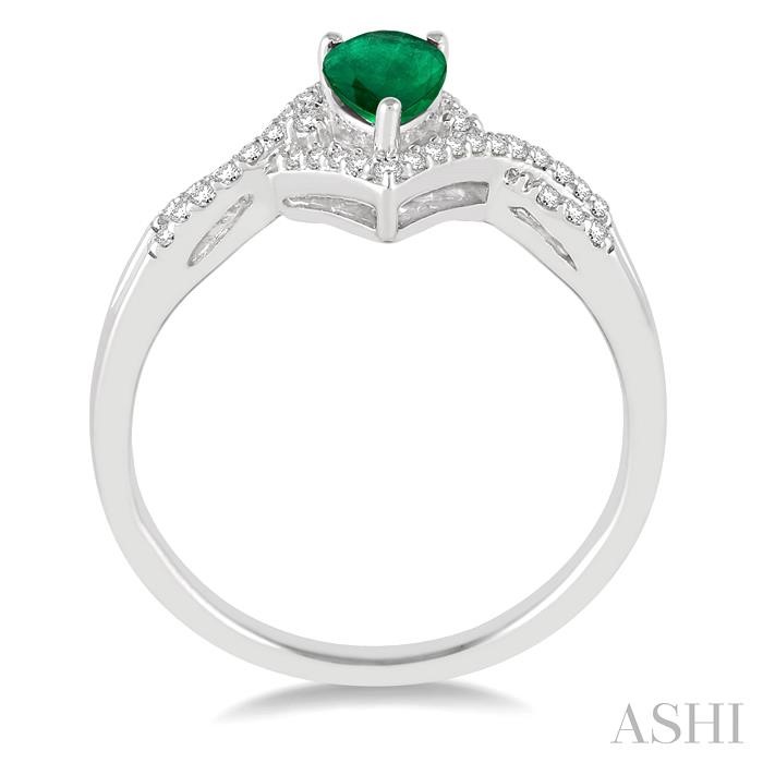 Pear Shape Gemstone & Diamond Ring-3