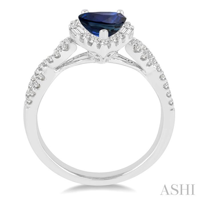 Pear Shape Gemstone & Halo Diamond Ring-3