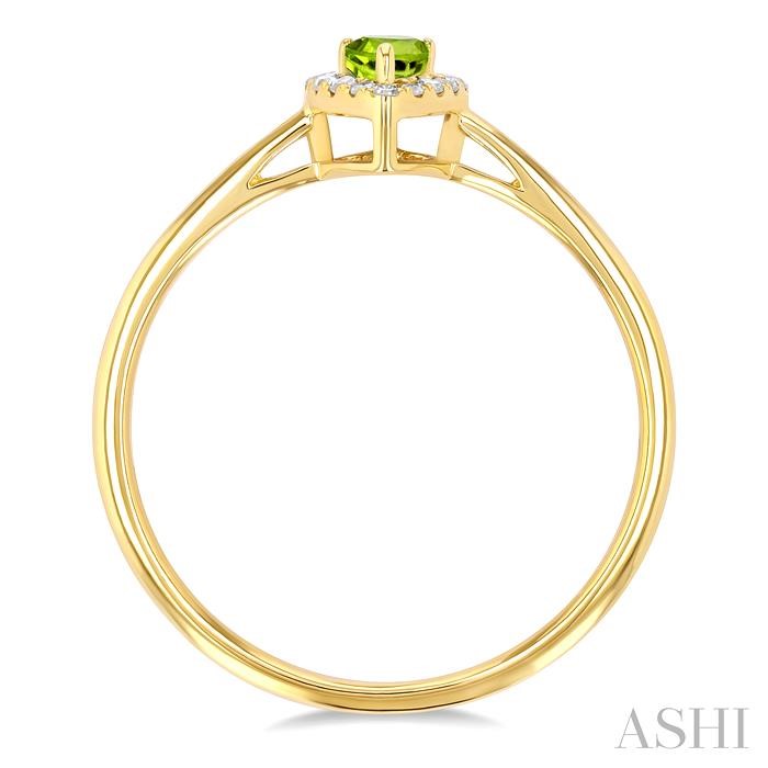 Pear Shape Gemstone & Halo Diamond Ring-3