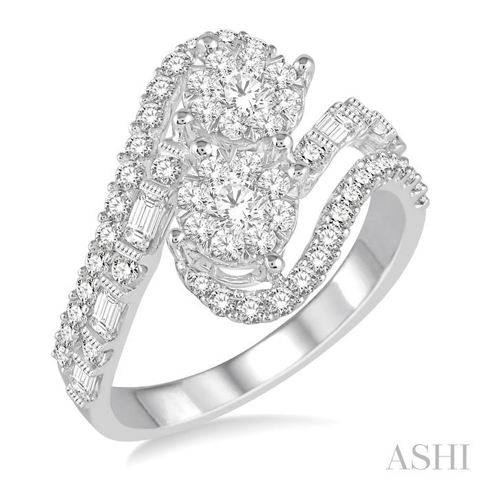 2 STONE LOVEBRIGHT DIAMOND FASHION RING