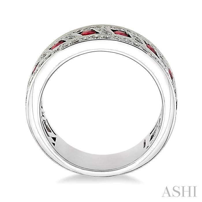 Gemstone & Diamond Wedding Band-3