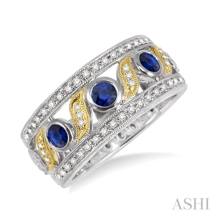 GEMSTONE & DIAMOND FASHION BAND