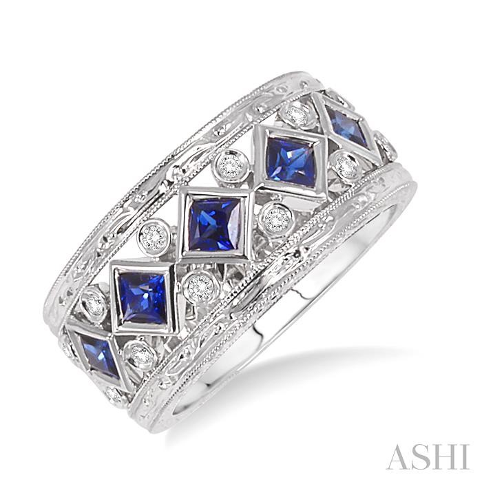 GEMSTONE & DIAMOND FASHION BAND