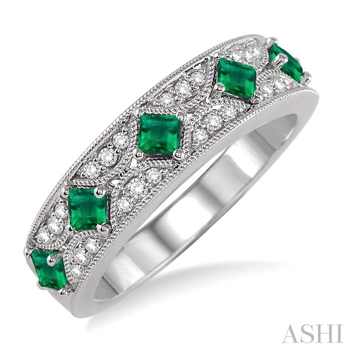 GEMSTONE & DIAMOND FASHION BAND