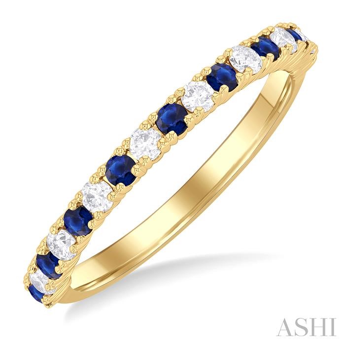 GEMSTONE & PETITE DIAMOND BAND