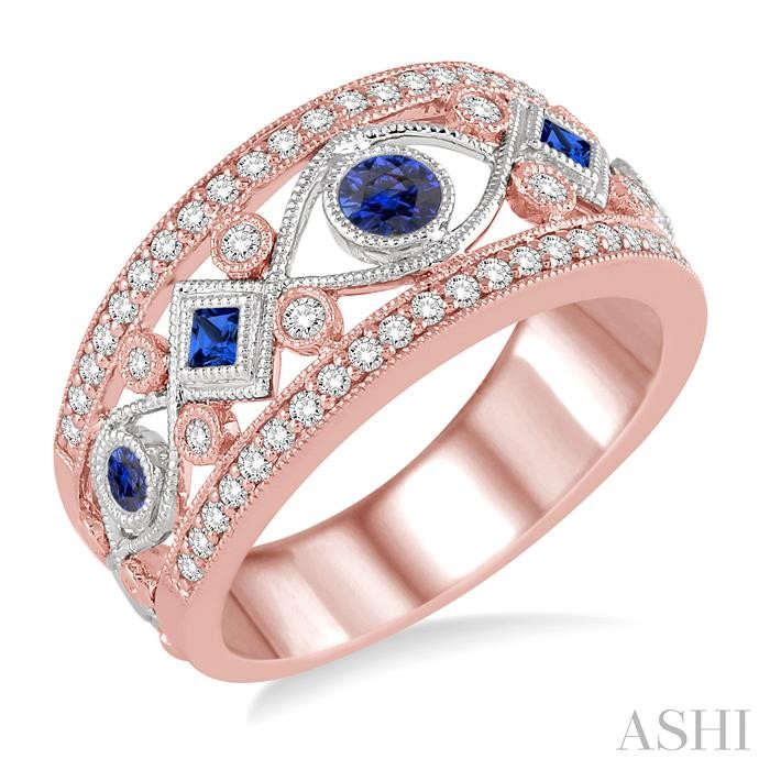 GEMSTONE & DIAMOND FASHION BAND