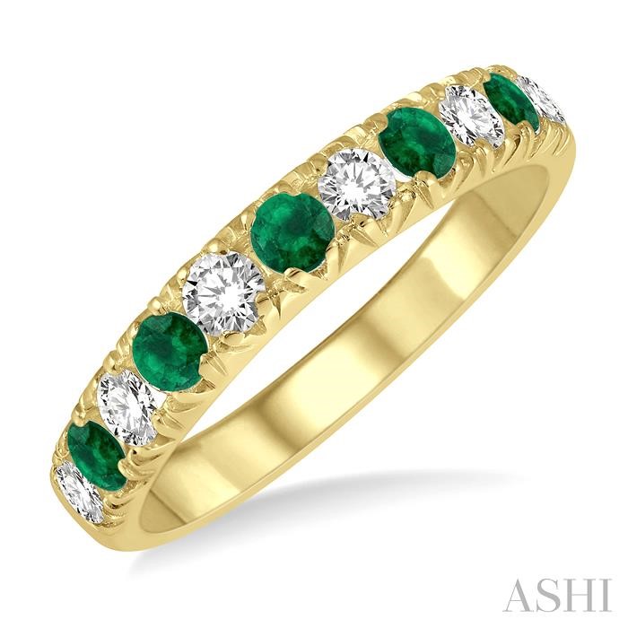 11 STONE GEMSTONE & DIAMOND WEDDING BAND