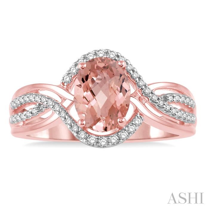 Oval Shape Gemstone & Diamond Ring-2