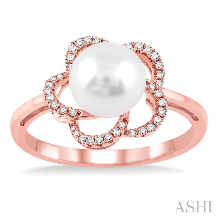 Flower Pearl & Diamond Ring-2