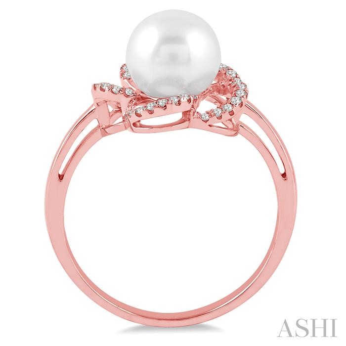 Flower Pearl & Diamond Ring-3