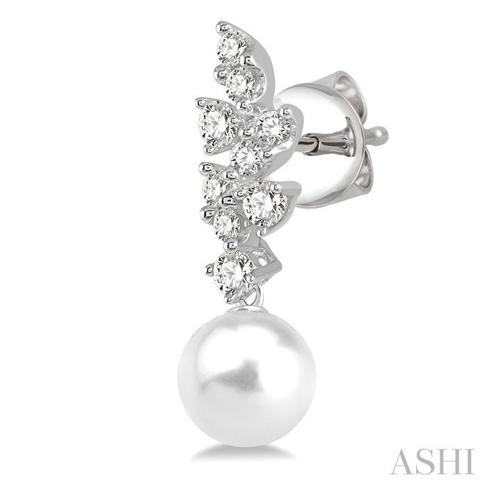 Pearl & Diamond Fashion Earrings-3