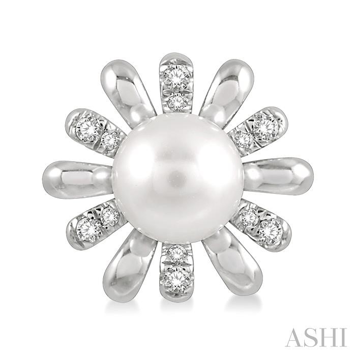 Floral Pearl & Diamond Fashion Earrings-2