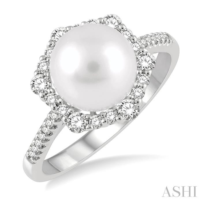 PEARL & DIAMOND FASHION RING
